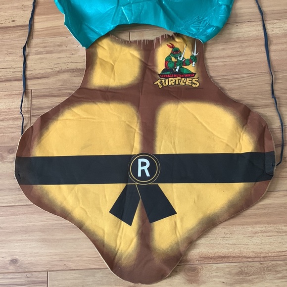 Vintage 1989 Teenage Mutant Ninja Turtles Armor Shell Raphael Child Costume TMNT - Picture 11 of 12